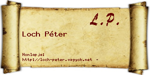 Loch Péter névjegykártya
